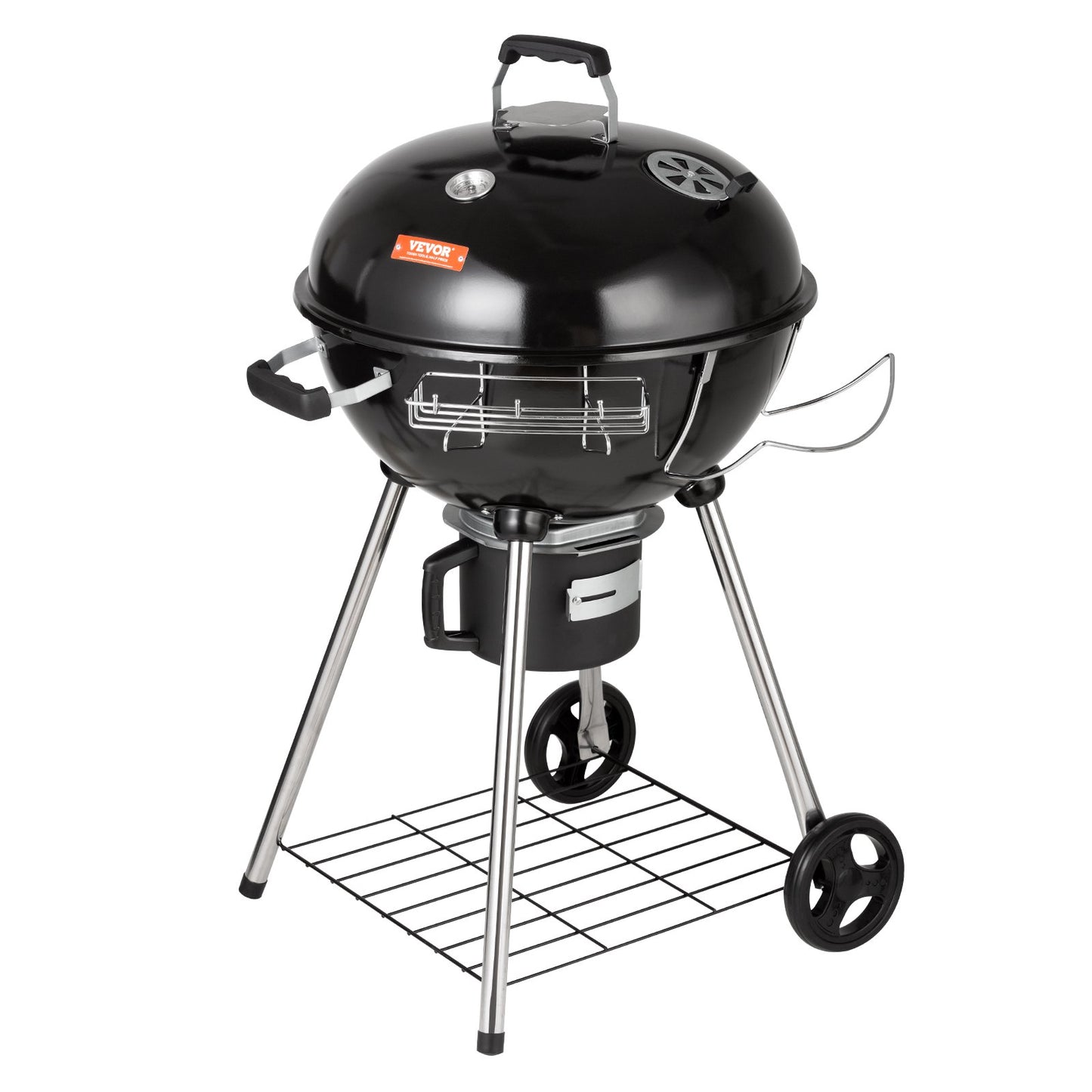 VEVOR 22" Kettle Charcoal Grill, Premium Kettle Grill with Wheels Grate and Cover,
