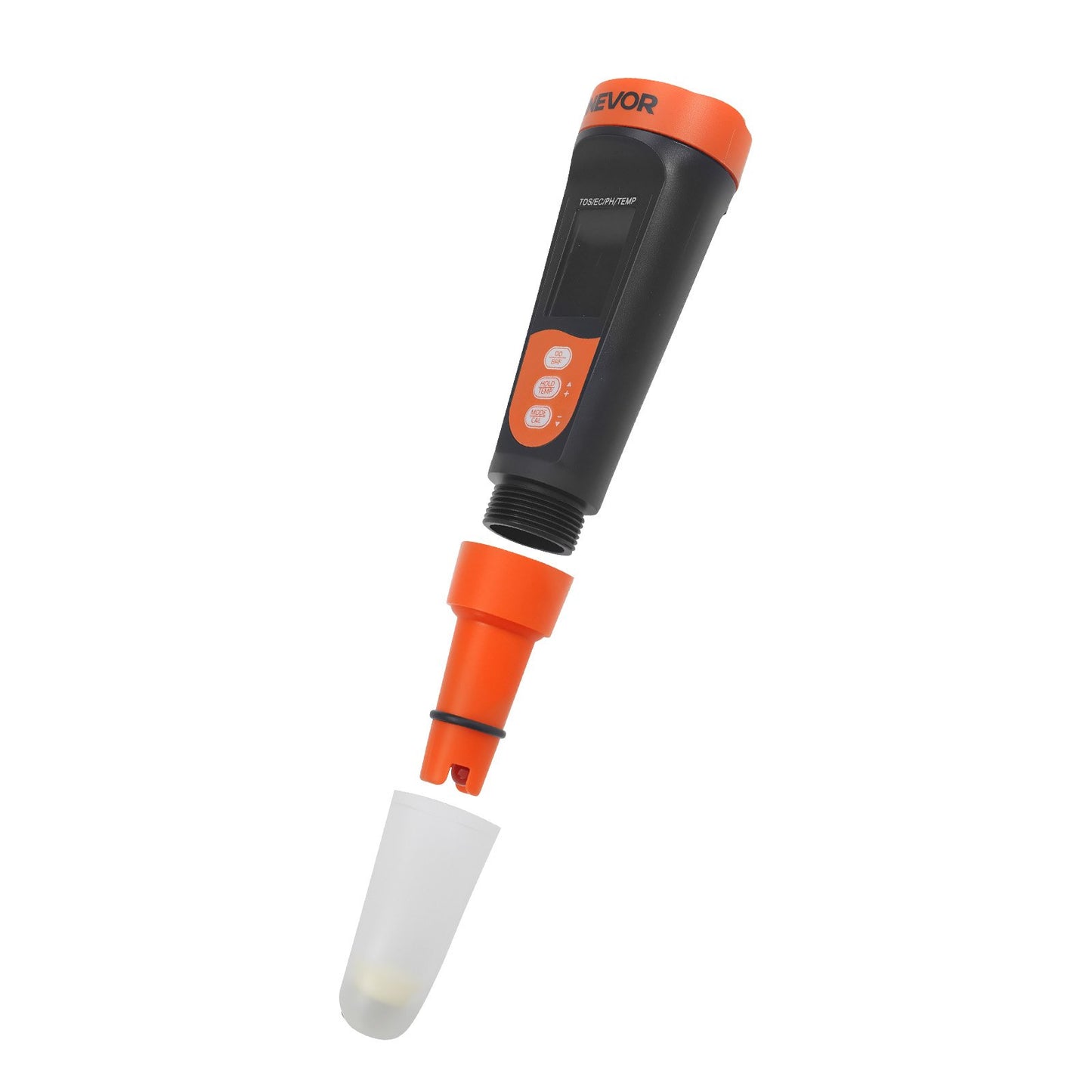 pH Meter, Accurate pH/EC (Conductivity)/TDS (ppm) Multi-Parameter Measurement, IP68 Waterproof Probe, Pocket Tester Kit with Calibration Powder Packets, VA Display, for Water Quality Testing