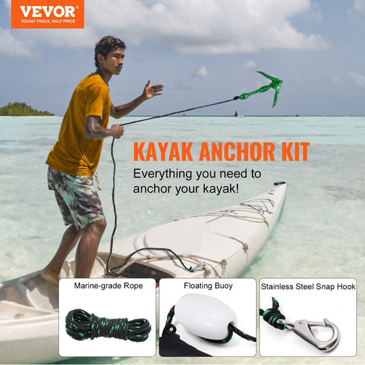 Four-fluke anchor delivers stable horizontal resistance in shallow sandy, rocky, or mixed bottoms