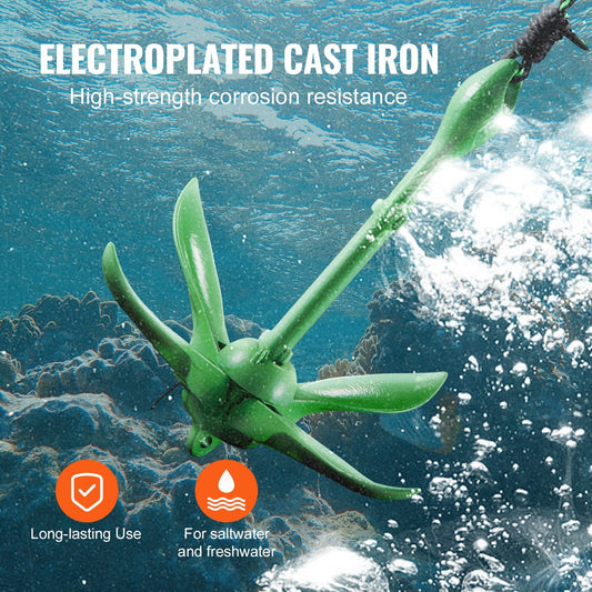 Kayak Anchor Kit with 1.5 kg Anchor, 8 m Rope, and Buoy for Water Exploration