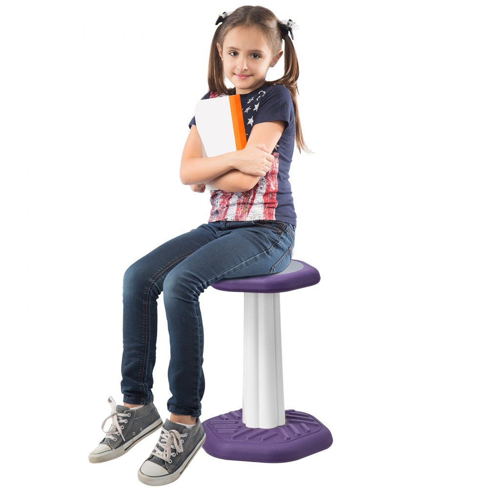 Kids Wobble Chair Active Chair with Sponge Cushion for Age 7-14 Purple