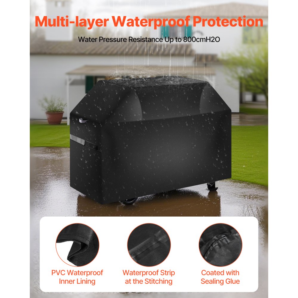 VEVOR 48 inch Grill Cover Heavy Duty BBQ Gas Grill Cover Outdoor Waterproof