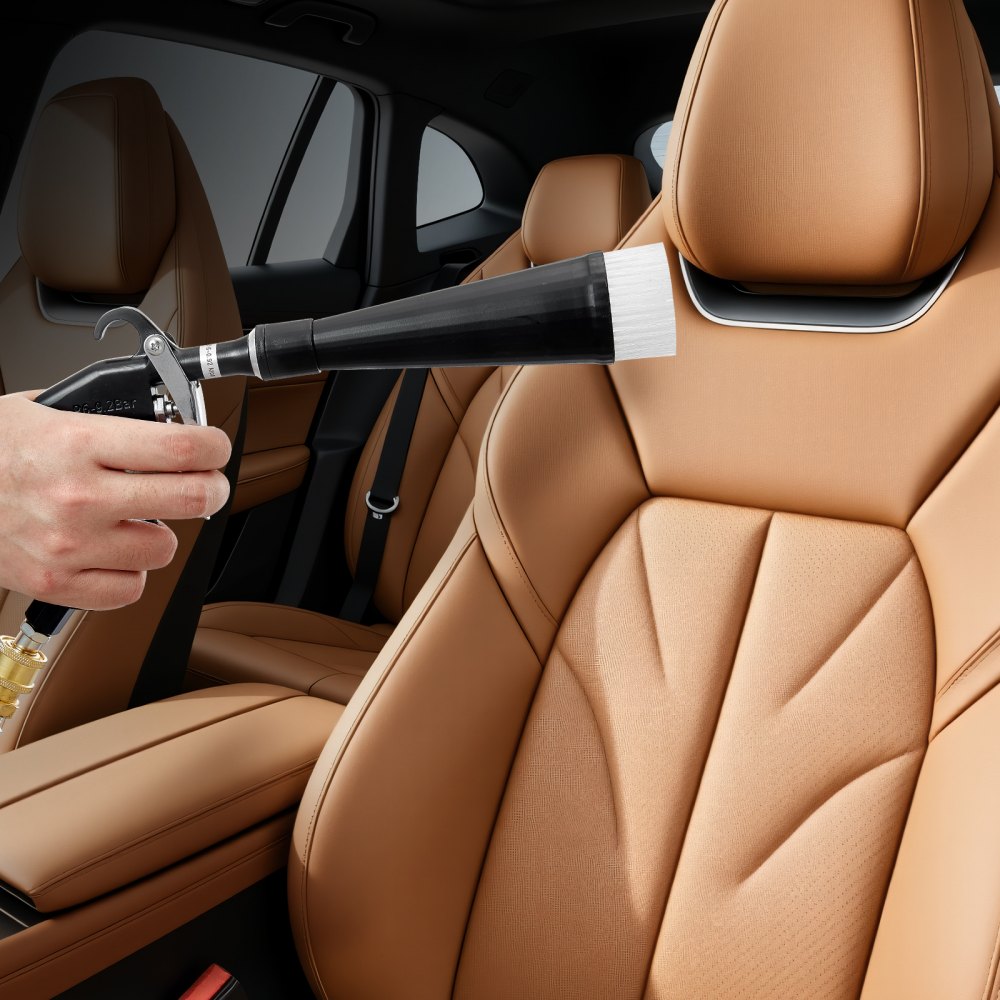 VEVOR Car Cleaning Gun 6-9.2 Bar High-Pressure Air Blow Gun 2 Nozzles Blast Dirt