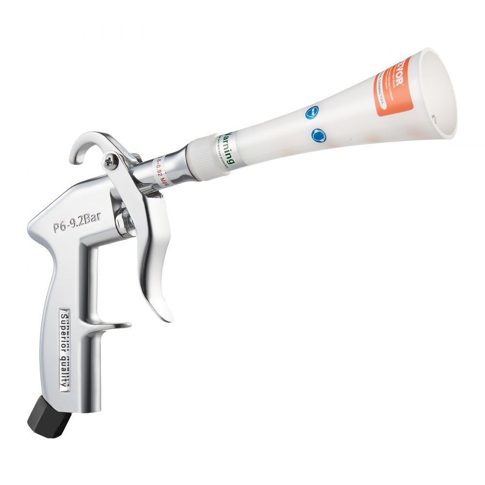 VEVOR Car Cleaning Gun 6-9.2 Bar High-Pressure Air Blow Gun 2 Nozzles Blast Dust