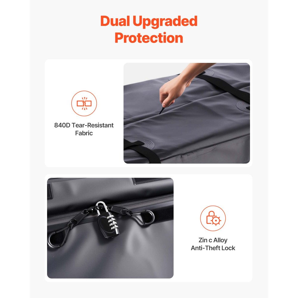 VEVOR Hitch Cargo Carrier Bag 146 x 49.5 x 60.5 cm (16 Cubic Feet) Waterproof