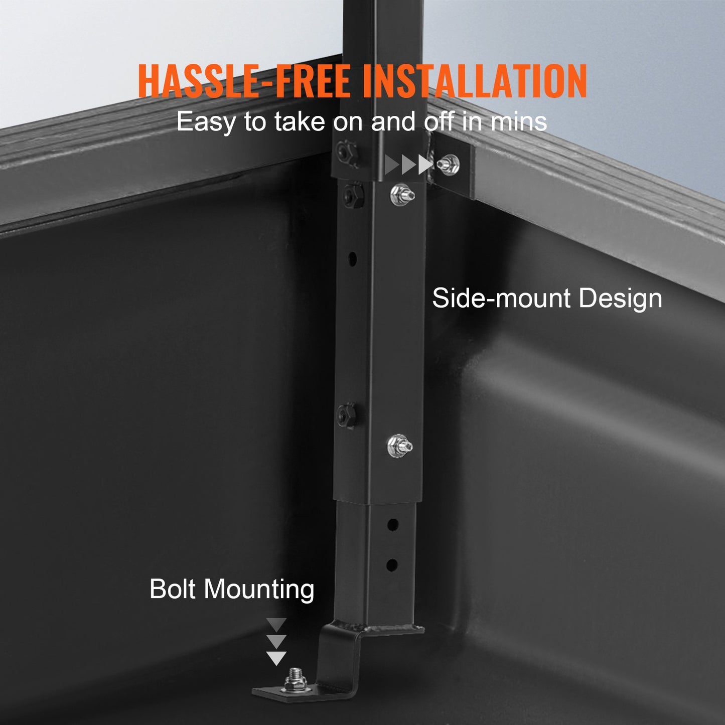 VEVOR Truck Rack, 19-34inch Extendable Truck Ladder Rack, 38.6"-43.6" Adjustable