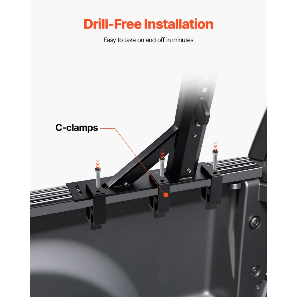 VEVOR Truck Ladder Rack Non-Drilling Bed Rack 362.9 kg Capacity for Large Cargo