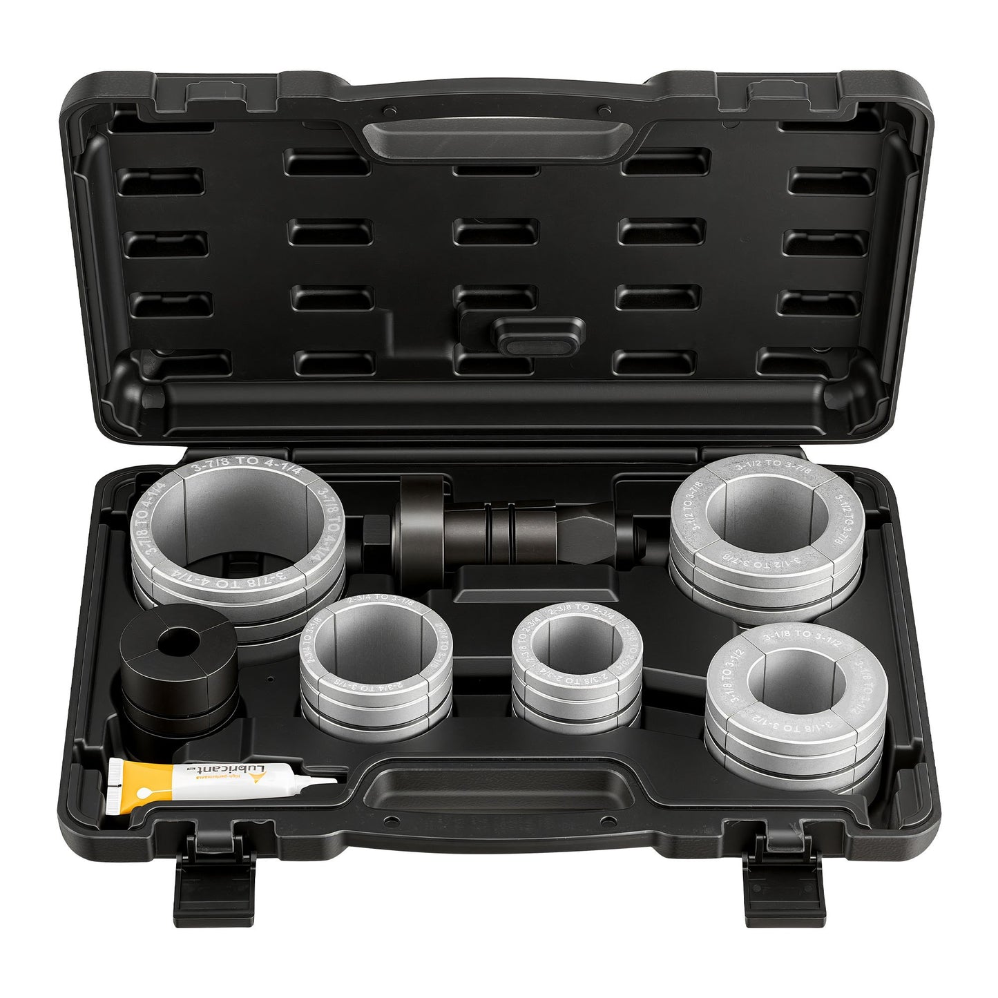 Exhaust Pipe Expander Tool Kit, 41.27mm - 107.95mm Exhaust Pipe Stretcher, Muffler Pipes Spreader with 7 Heavy-Duty Collects & Storage Case, Automotive Car Tool Kit for Tailpipes Tubes