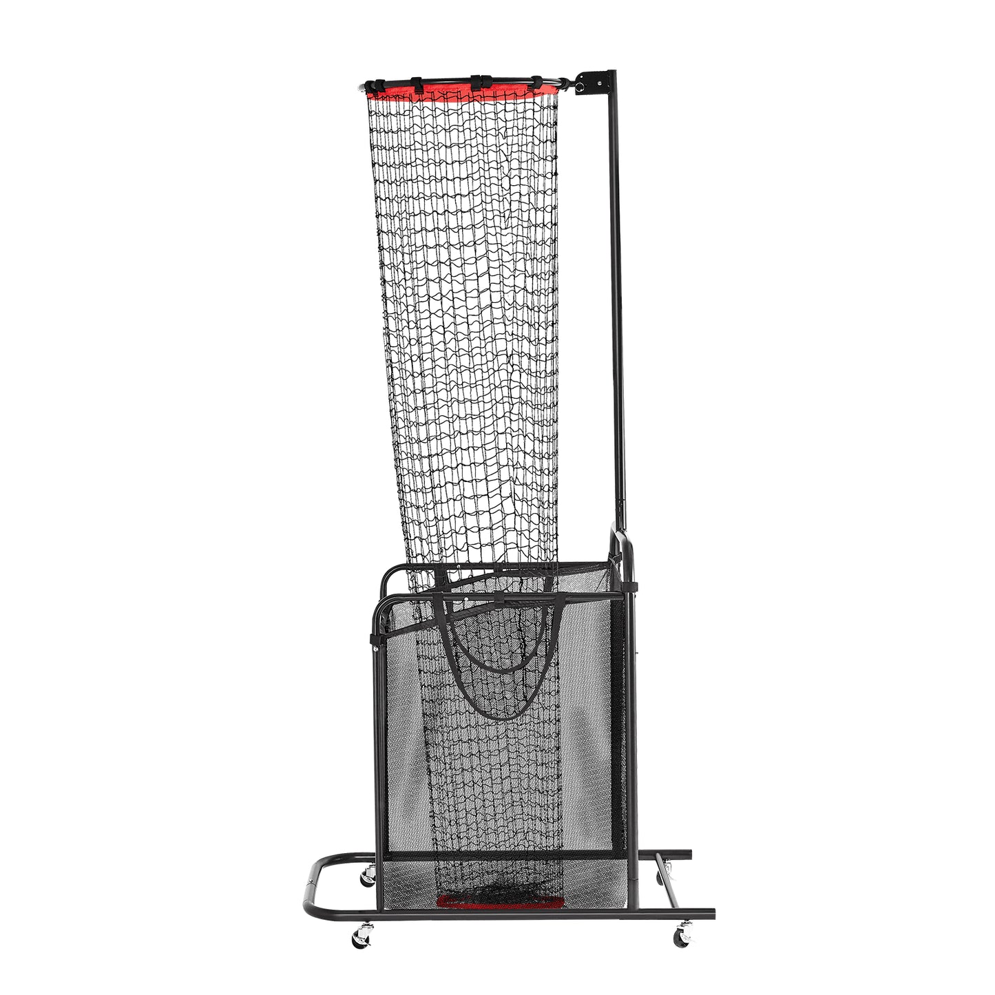 Volleyball Setter Training Equipment, Angle and Height Adjustable Volleyball Trainer, Portable Practice Net with Cart, Wheels, Carrying Bag, Indoor Outdoor Target Net for Serving Spiking Setting