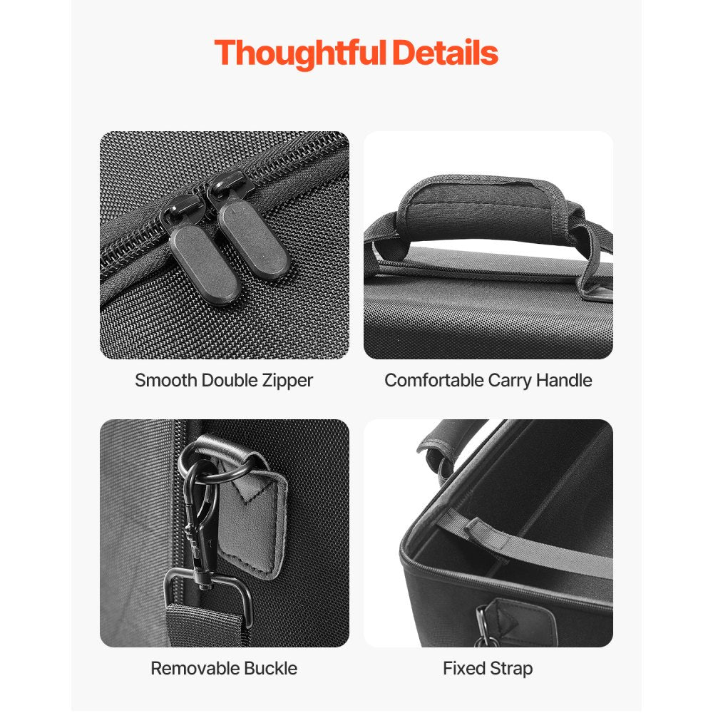 VEVOR PS5 Carrying Case Travel Bag for Playstation 5 Shockproof EVA Soft Lining