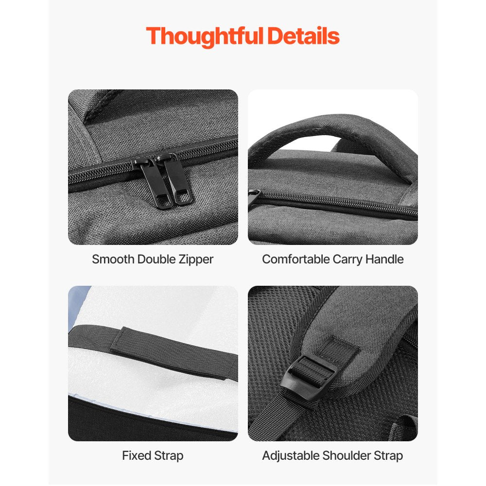 VEVOR PS5 Backpack Dual Shoulder Travel Bag for Playstation 5 PS5 Slim Nylon