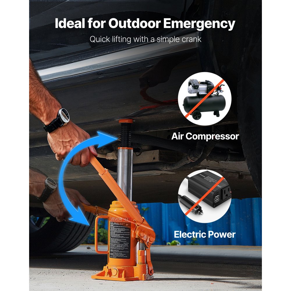 Hydraulic Bottle Jack High Lift Jack 12 Ton (26455.5 lbs) Car Auto Repair