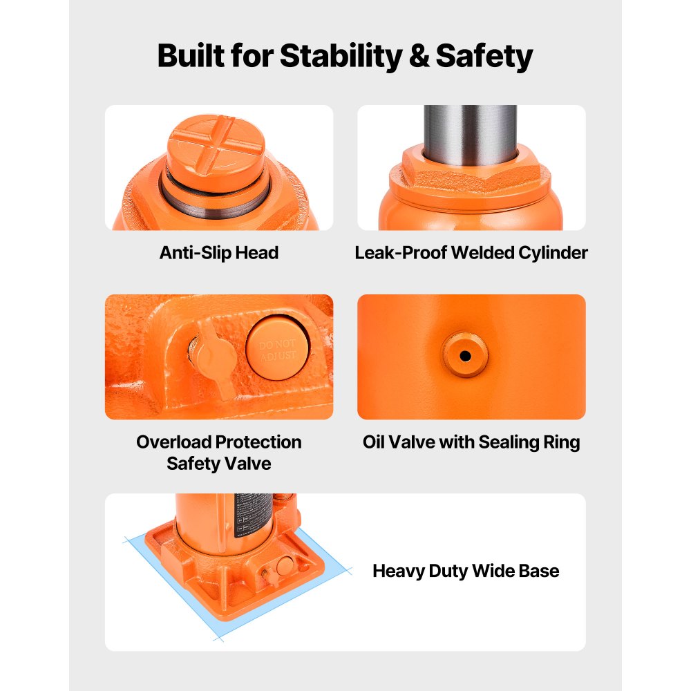 Hydraulic Bottle Jack High Lift Jack 12 Ton (26455.5 lbs) Car Auto Repair