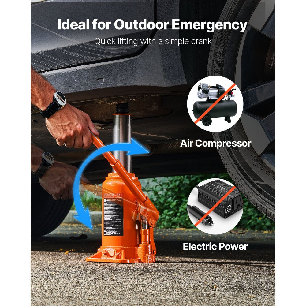 Hydraulic Bottle Jack High Lift Jack 20 Ton (44092 lbs) Car Auto Repair