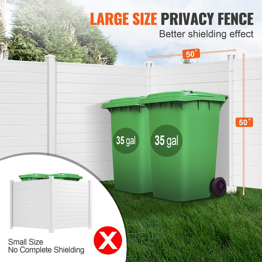 Outdoor Privacy Screen: 1.27m x 1.27m Fence for AC, Pool & Trash Enclosure