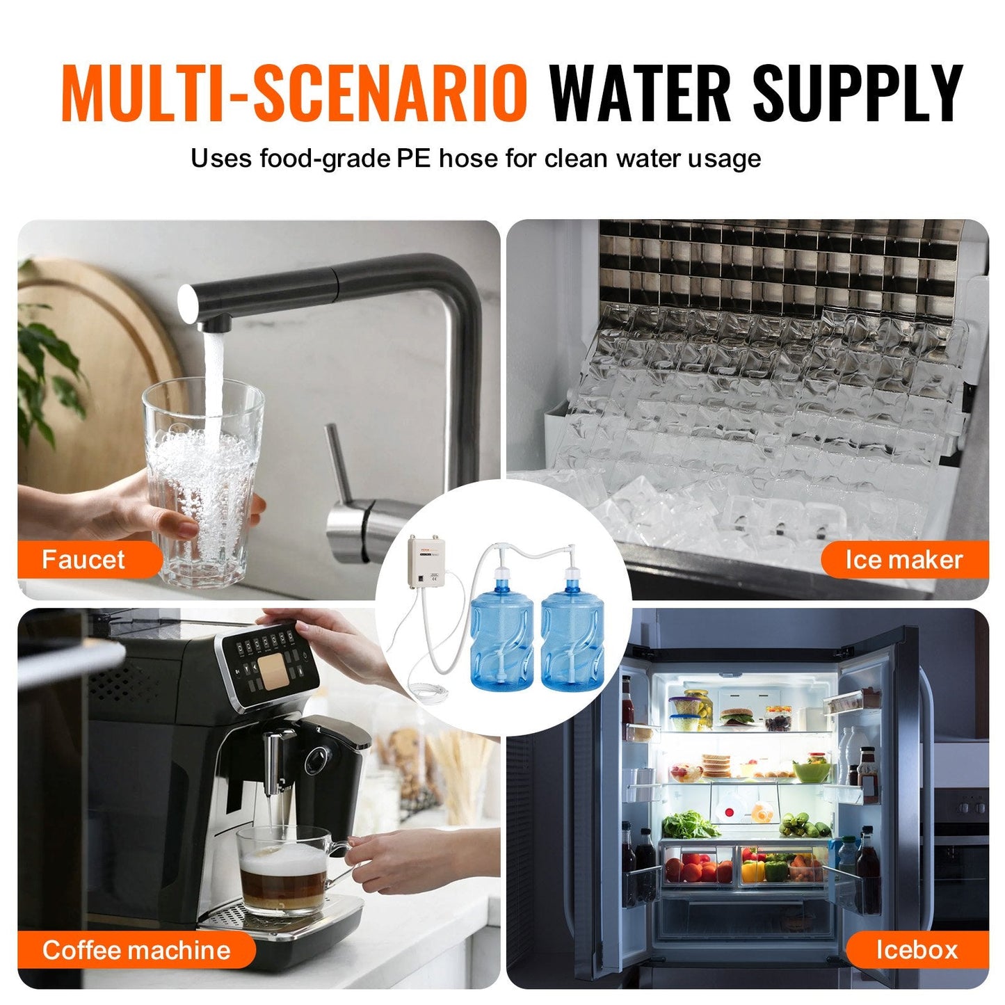 Automatic Dual-Pipe Water Dispenser Pump System, 2x19L, High Performance