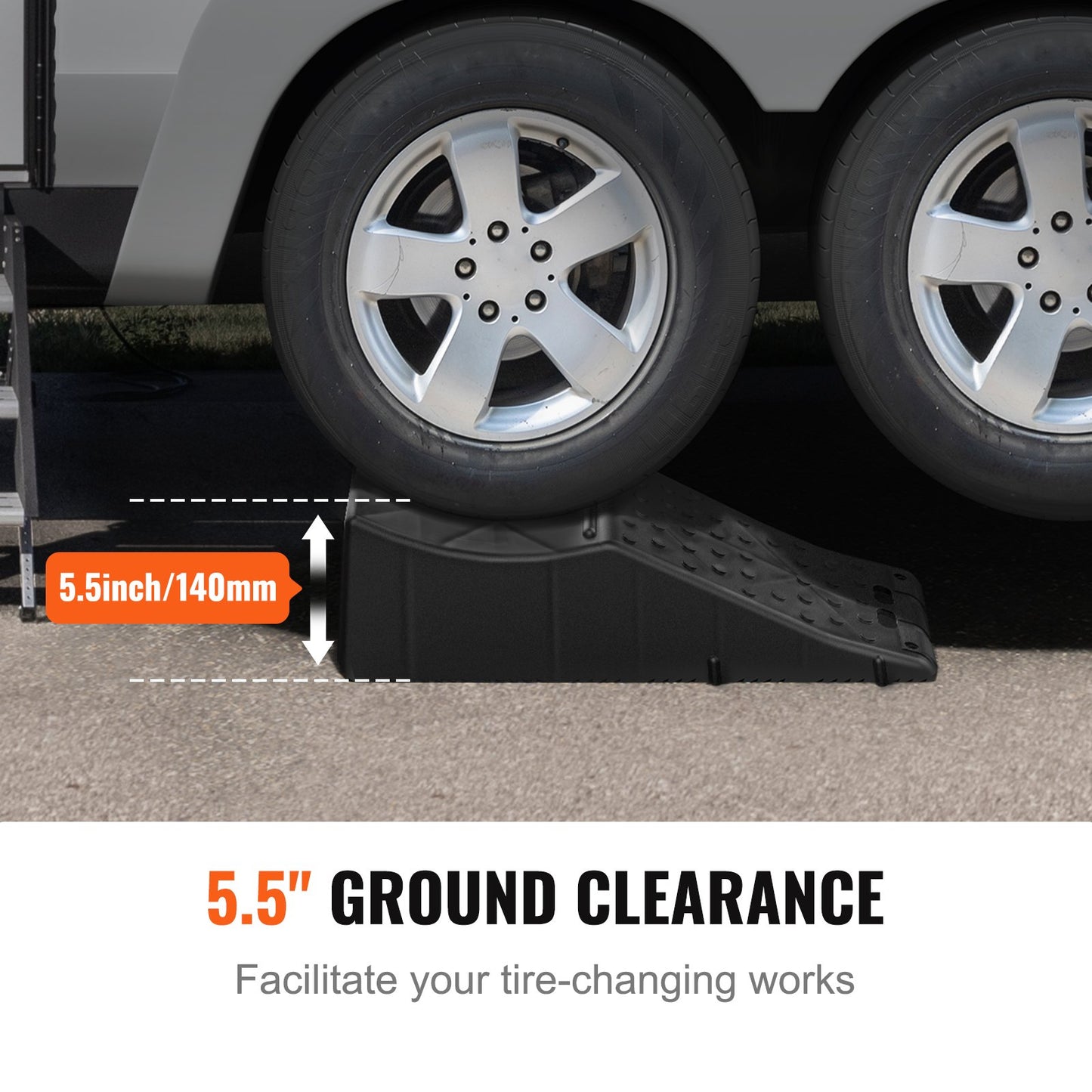 VEVOR Car Ramp, 1 Piece Low Profile Car Service Ramp, 20000 lbs/10 ton Loading Capacity,