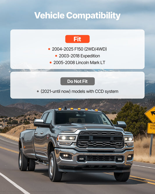 63.5 mm Front Leveling Lift Kit for 2004-2025 Ford F150 2WD/4WD, 2003-2018 Expedition, 2005-2008 Lincoln Mark LT, Chassis Level Kit with 2PCS Heavy Duty Forged Aluminum Suspension Strut Spacers