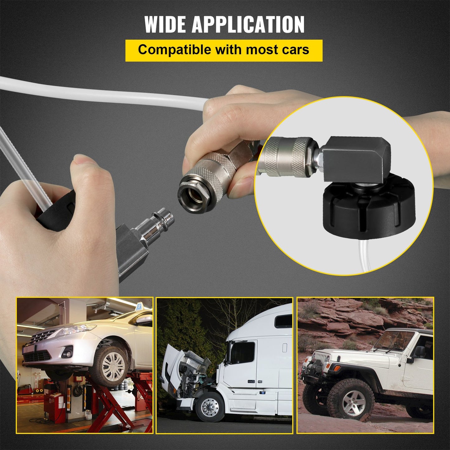 VEVOR Brake Fluid Bleeder Brake Fluid Replacement Tool 3L Large Capacity, Corrosion-resistant