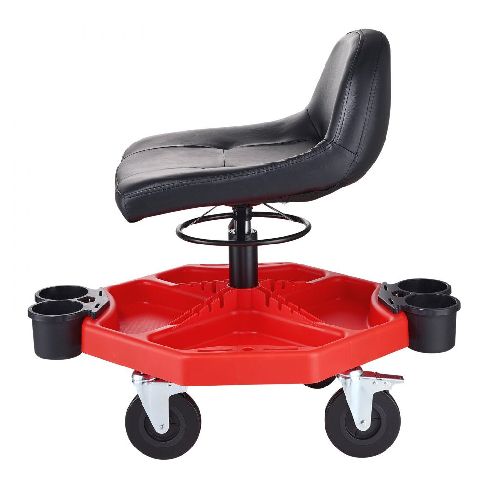 VEVOR Mechanics Swivel Seat 300 LBS Rolling Work Stool Height Adjustable Seat