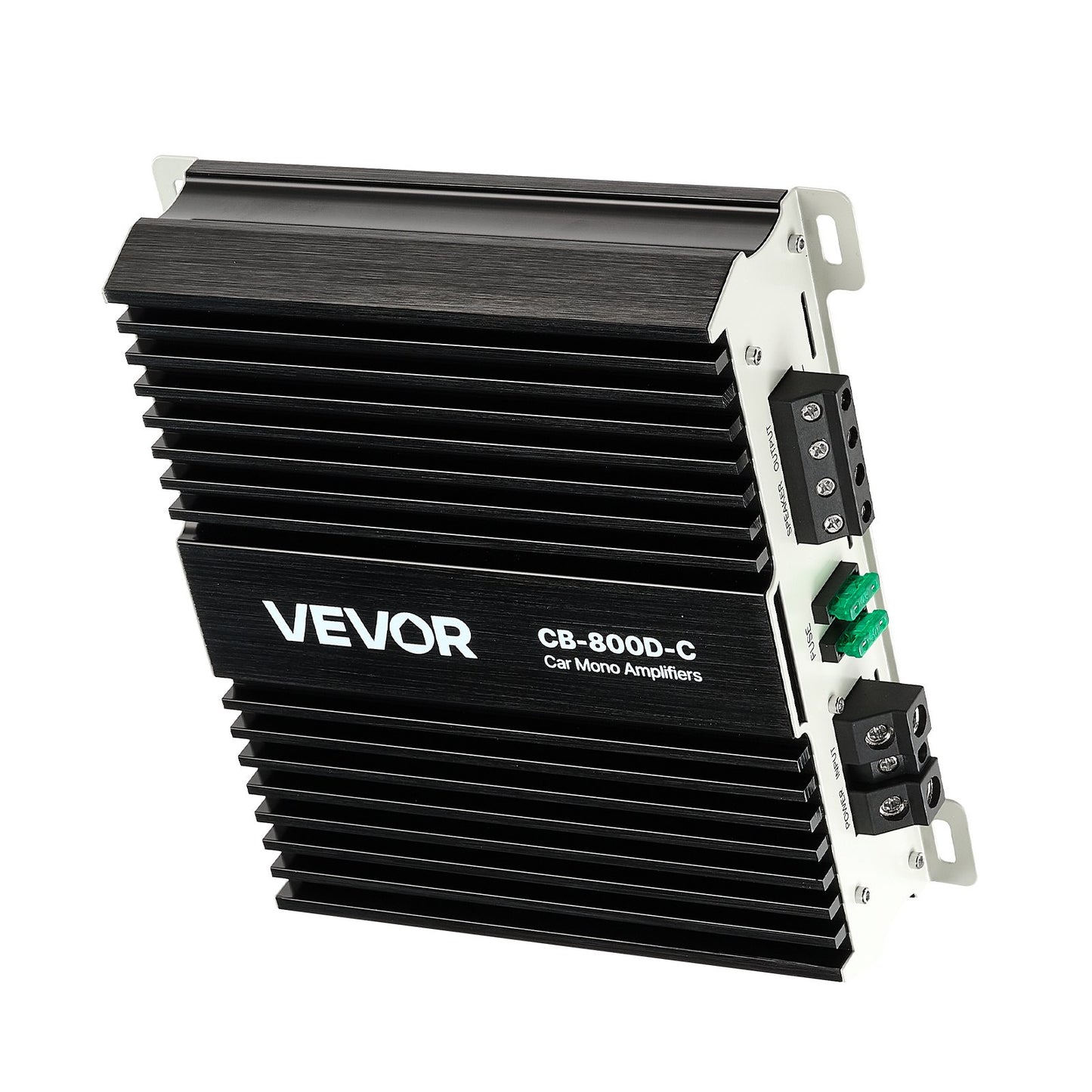 Monoblock Car Amplifier, 800W RMS MAX, 1/2/4 Ohm Stable, 1-Channel Class D Car Audio Amplifier with Remote Subwoofer Level Control, Low Pass Filter, Bass Boost & Phase Shift, Volume Controller