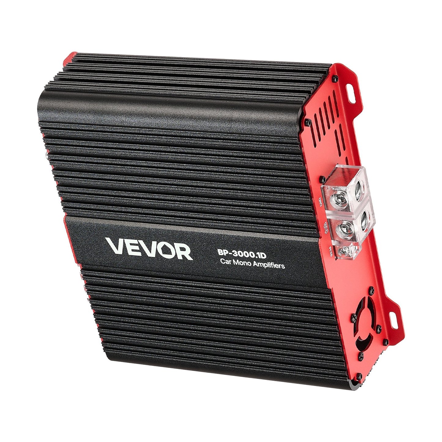 Monoblock Car Amplifier, 3000W RMS MAX, 1/2/4 Ohm Stable, 1-Channel Class D Car Audio Amplifier with Remote Subwoofer Level Control, Low Pass Filter and Bass Boost, Volume Controller Included
