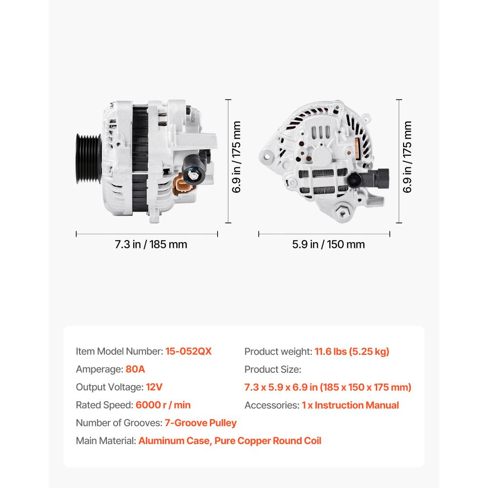 Alternator Car Alternator for Honda Civic 1.8L L4 06-08 11 L4 (MFI) 09-10