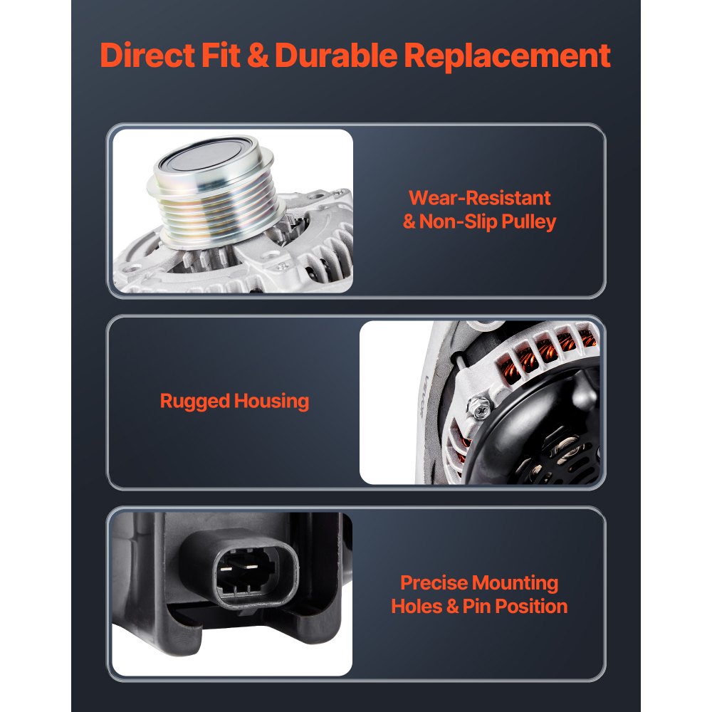 Alternator Car Alternator for Chevy Express 2500 V6 4.3L V8 6.0L 18-19 GMC