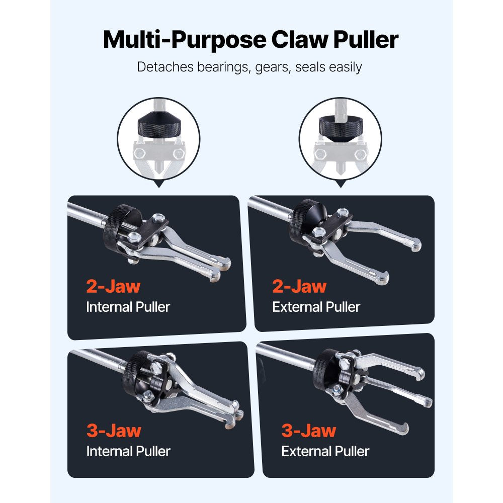 9-Way Slide Hammer Puller Set Front Rear Wheel Hub Bearing Remover 15PCS