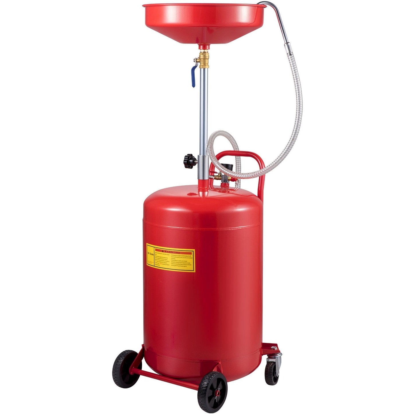 Portable 80L Oil Drain Tank with Adjustable Height & Air Operation