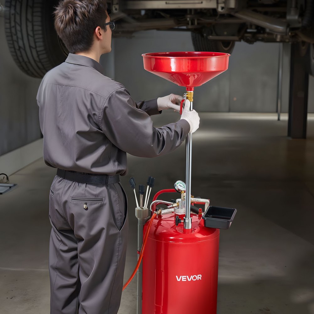 Waste Oil Drain Tank 79.5L Air Operated Portable Oil Drainer