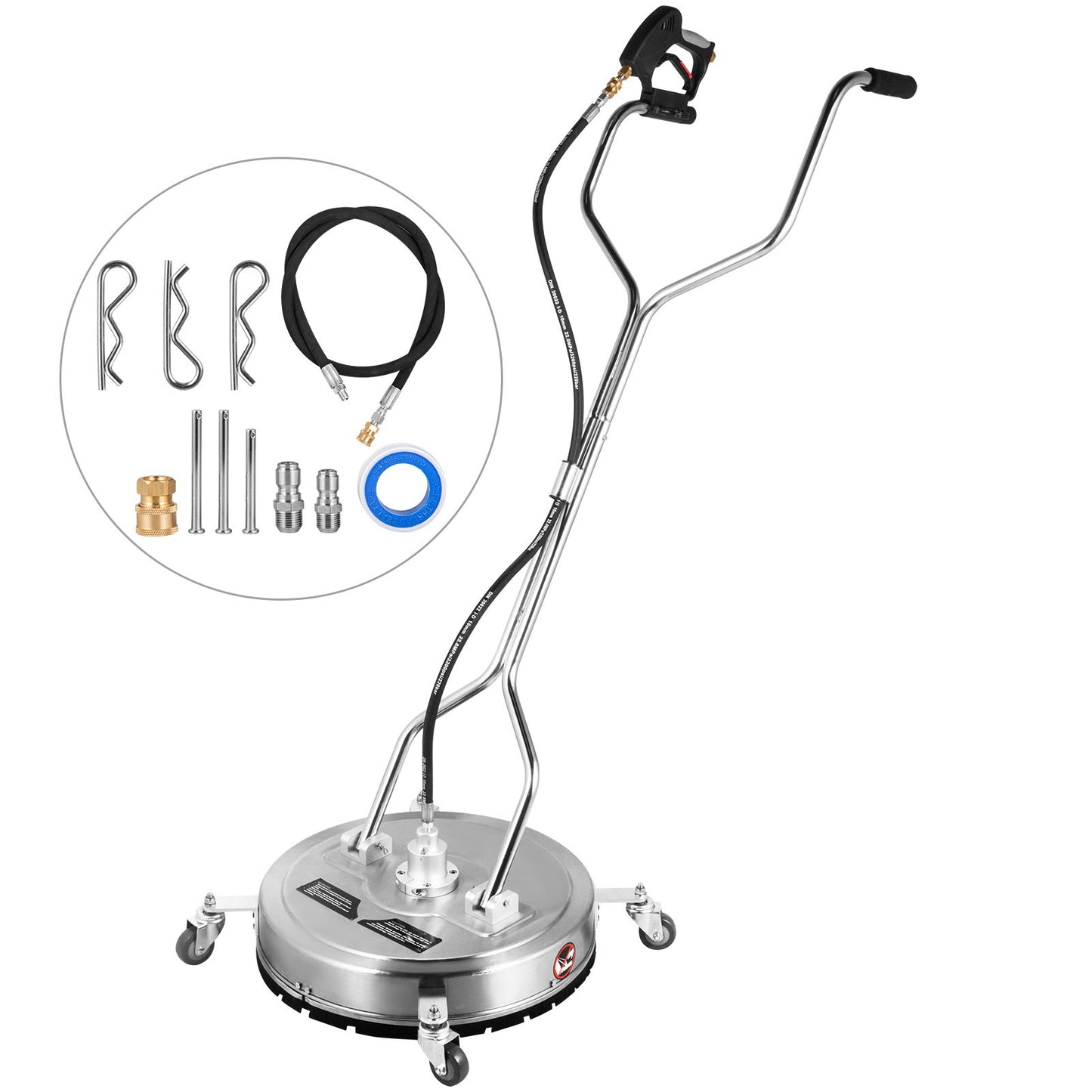 VEVOR Surface Cleaner 18 inch Flat Surface Cleaner for Pressure Washer 4000psi Pressure