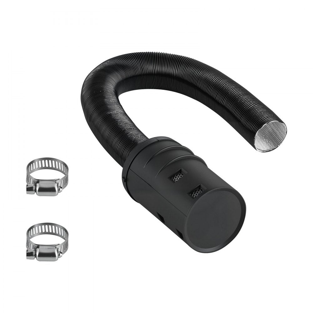 Diesel Heater Intake Pipe Kit, 25mm Car Air Parking Heater Ducting Pipe Hose Tube, Stretchable & Bendable Car Air Intake Filter Silencer Hose Pipes Kit with Clamps for 2KW 5KW 8KW Diesel Heaters