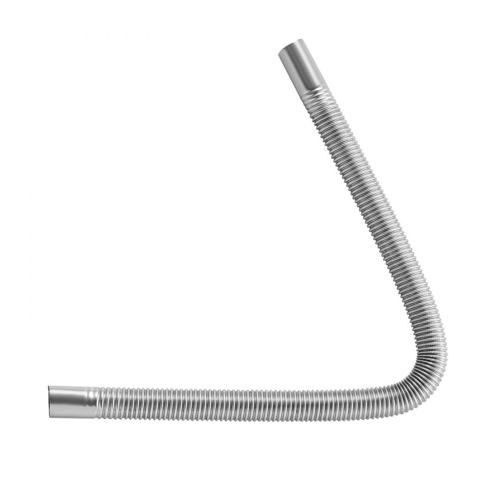 Exhaust Hose, 600mm Diesel Heater Flexible Exhaust Pipe, Stainless Steel Exhausts Hoses with 2 Hose Clamps, Air Diesel Parking Heater Exhausts Hoses Line for 2KW 5KW 8KW Diesels Heaters