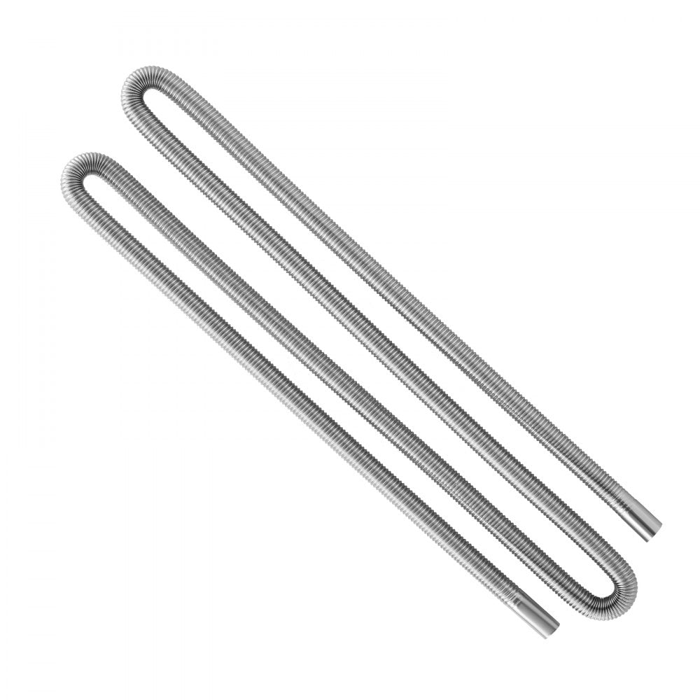 Exhaust Hose, 3000mm Stainless Steel Exhausts Hose, Diesel Heater Flexible Exhaust Pipe with 2 Hose Clamps, Exhausts Hoses Kit Diesel Heater Accessories for 2KW 5KW 8KW Diesels Heaters