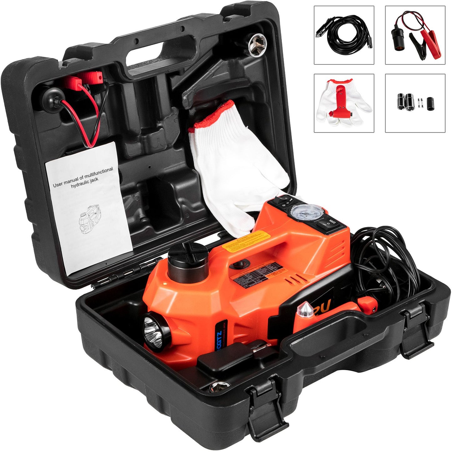 VEVOR Electric Jack, 5T Electric Car Jack, 12V DC 11023lb Scissor Jack, with LED