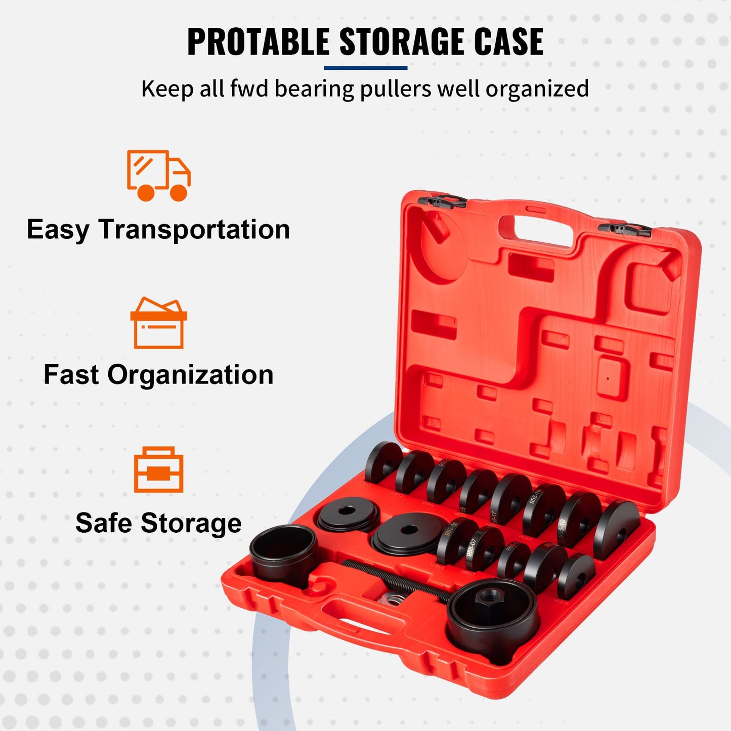 VEVOR FWD Front Wheel Drive Bearing Adapters Puller, 23 PCS, 45# Steel Press Replacement