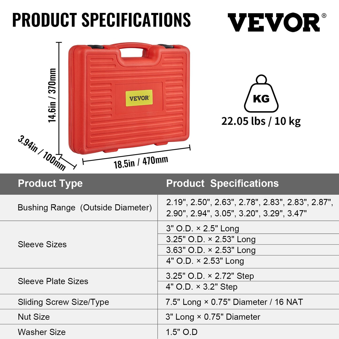 VEVOR FWD Front Wheel Drive Bearing Adapters Puller, 23 PCS, 45# Steel Press Replacement