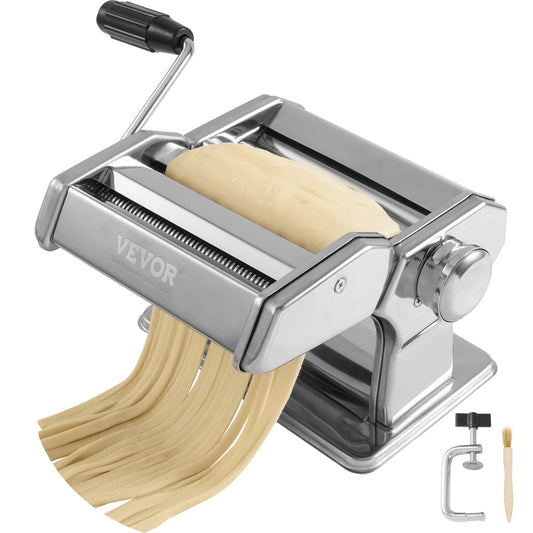 VEVOR Pasta Maker Machine, 9 Adjustable Thickness Settings Noodles Maker, Stainless