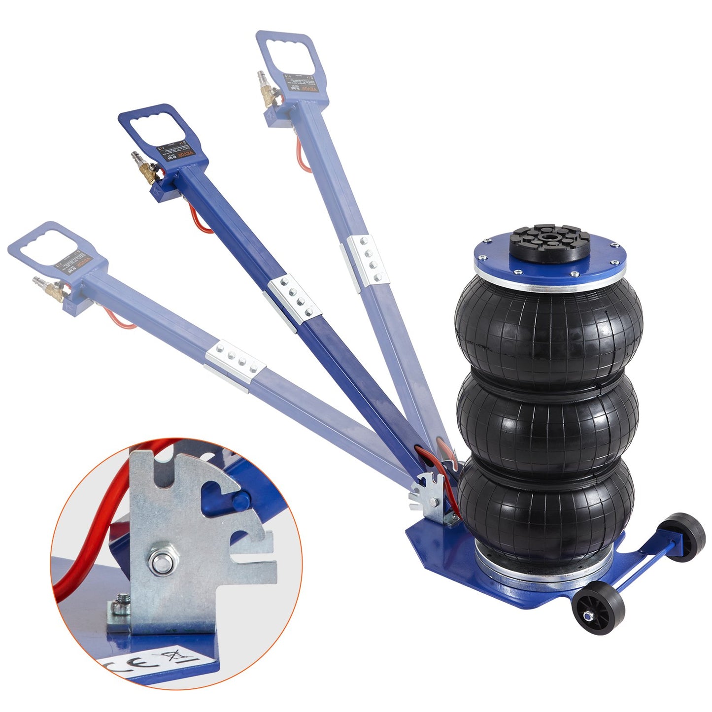 VEVOR Air Jack, 3 Ton/6600 lbs Triple Bag Air Jack, Airbag Jack with Six Steel Pipes,