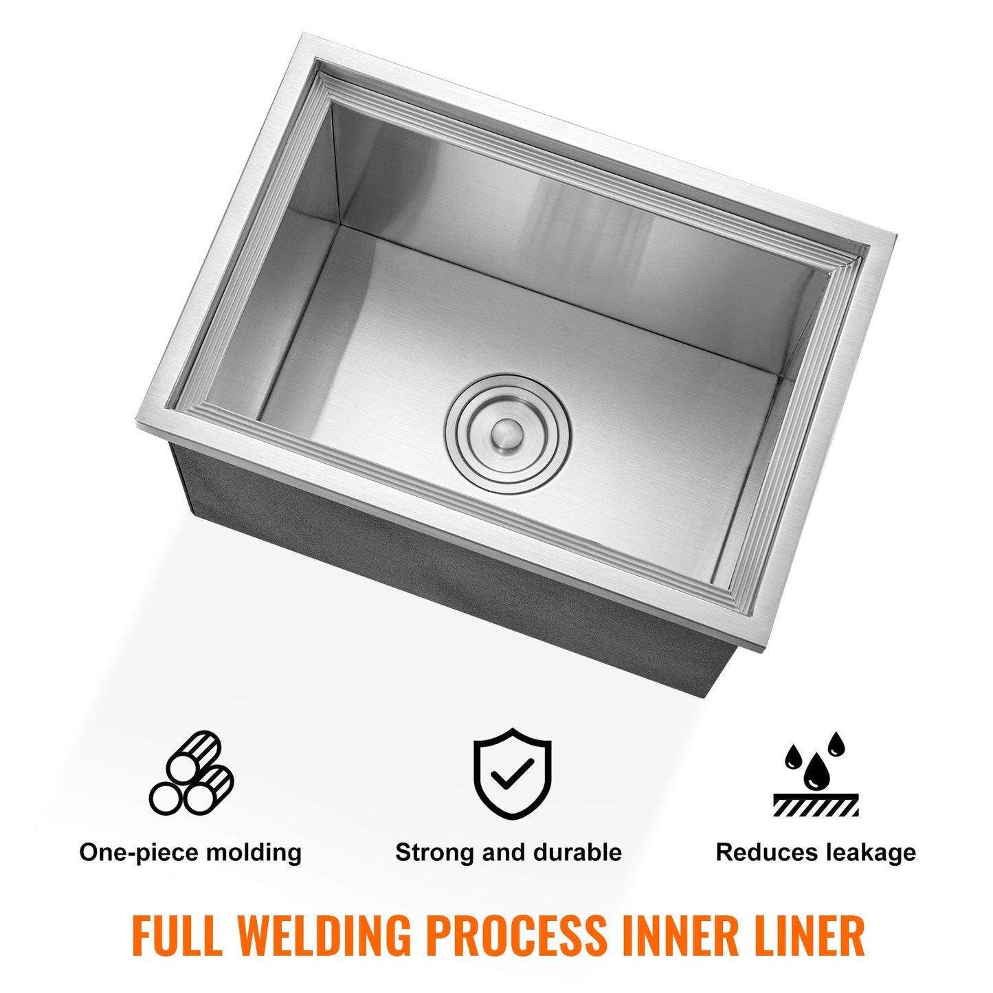Stainless Steel Drop-In Ice Chest 0.5m x 0.35m x 0.3m for Outdoor Kitchens