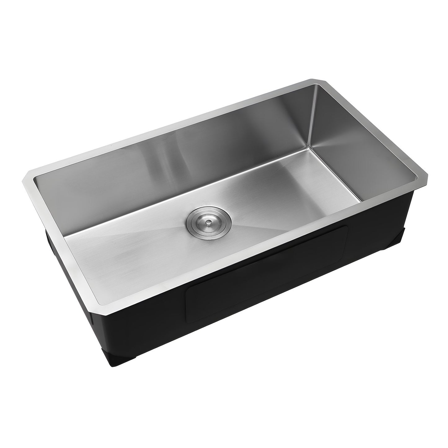 81 cm Kitchen Undermount Single Bowl Sinks, Stainless Steel Drop-In Farmhouse Basin with Accessories, Household Dishwasher Sinks for RV, Prep Kitchen, Laundry Room, Bar