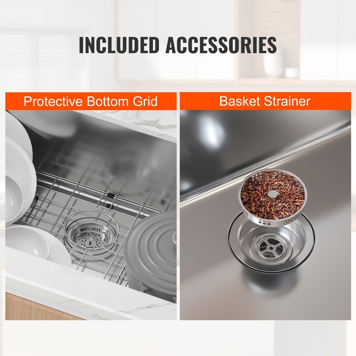 Stainless Steel Top Mount Kitchen Sink, Single Bowl, 0.84m x 0.56m, Pack of 3