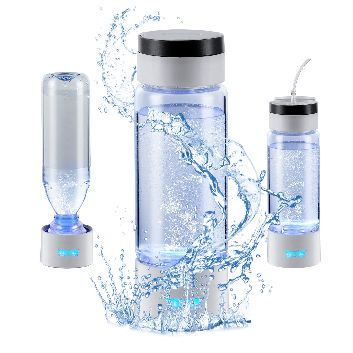 VEVOR Hydrogen Water Bottle Generator, 380 ml / 13.4 oz Capacity Portable Hydrogen