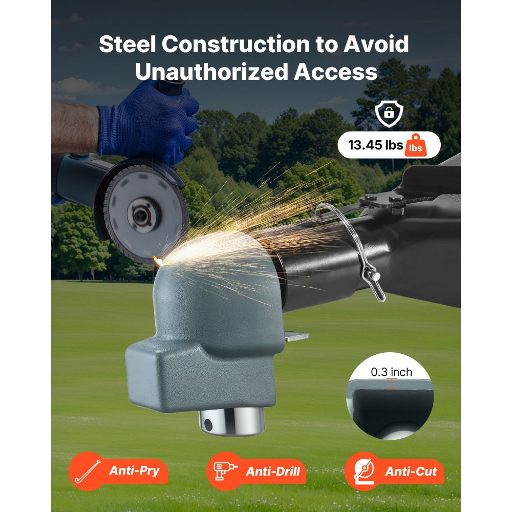 Trailer Lock Fits 58.6 mm Cast/Bulldog Trailer Couplers Hitch Lock