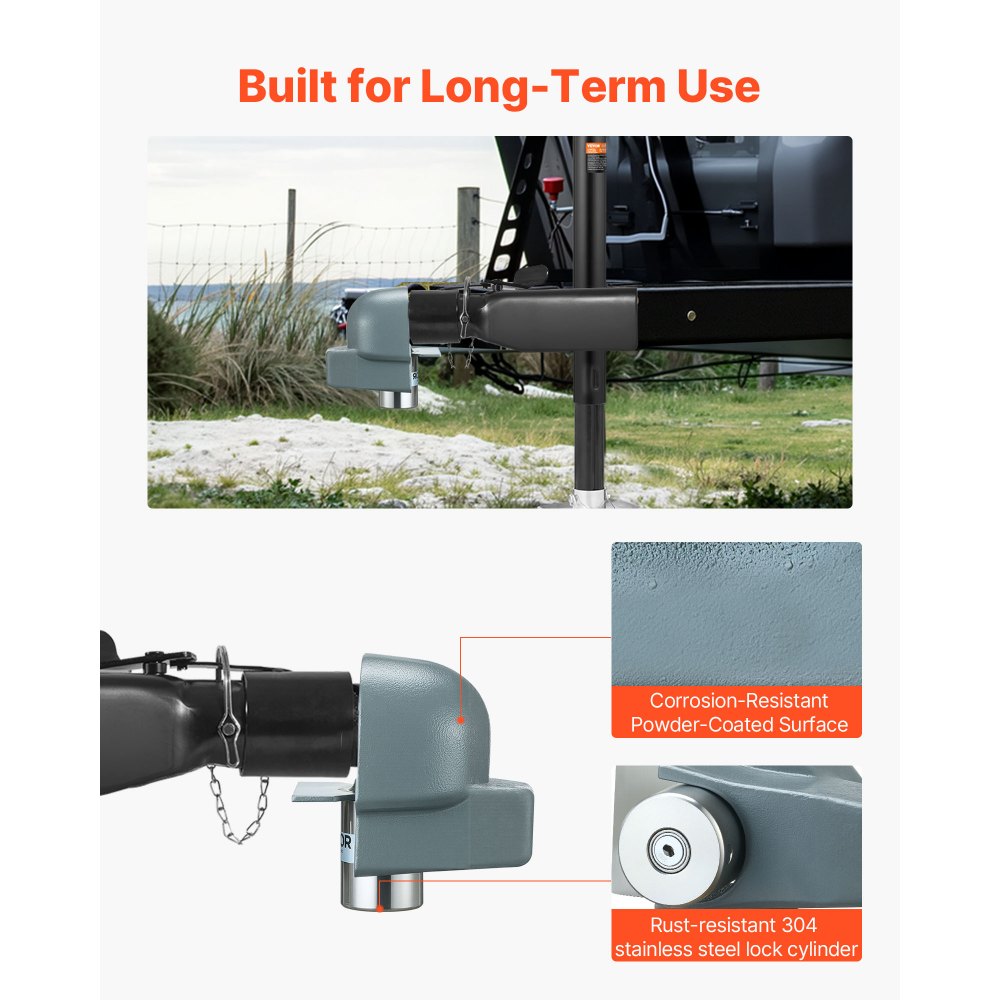 Trailer Lock Fits 58.6 mm Cast/Bulldog Trailer Couplers Hitch Lock