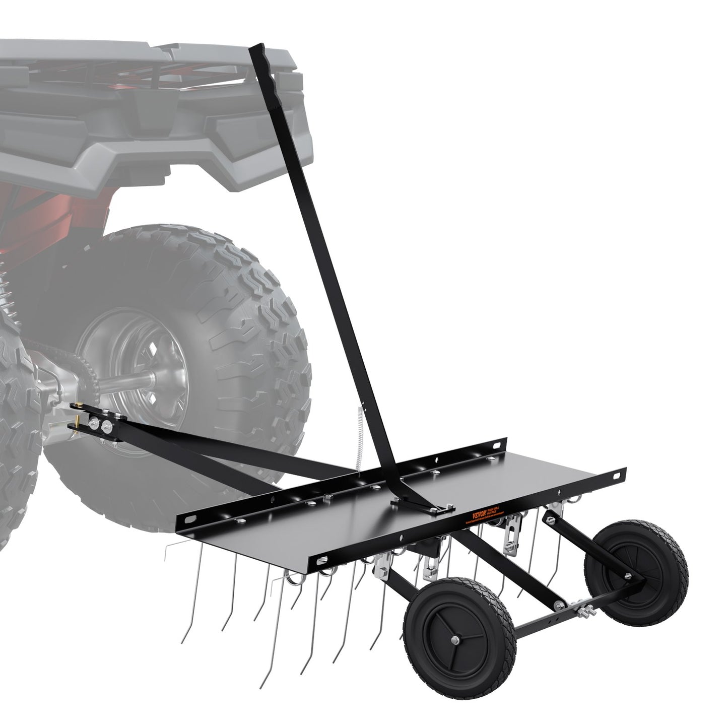 VEVOR Tow Behind Dethatcher, 1m Tow Dethatcher with 20 Spring Steel Tines, Lawn