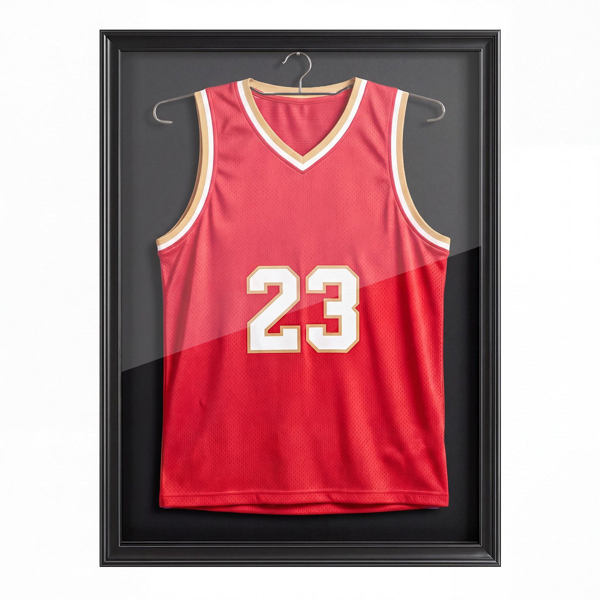 Jersey Frame Display Case, 79.5x 59x 4 cm, Wooden Sport Jersey Shadow Box with 98% UV Protection PC Panel and Hanger, Magnetic Lock, for Baseball Basketball Football Hockey Shirt Uniform, 2 Pack