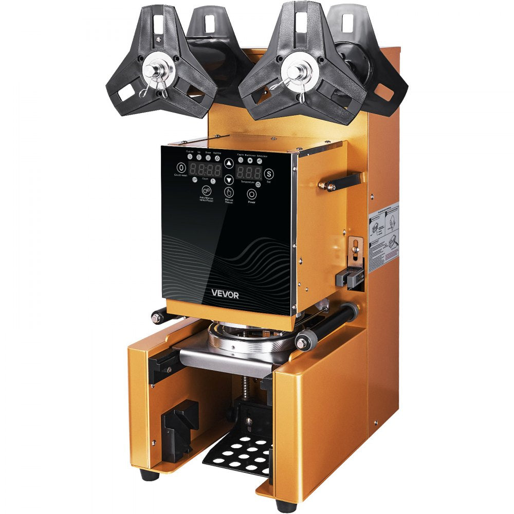 Fully Automatic Sealing Machine Tea Cup Sealer 500-650 Cups/H 190 mm Gold