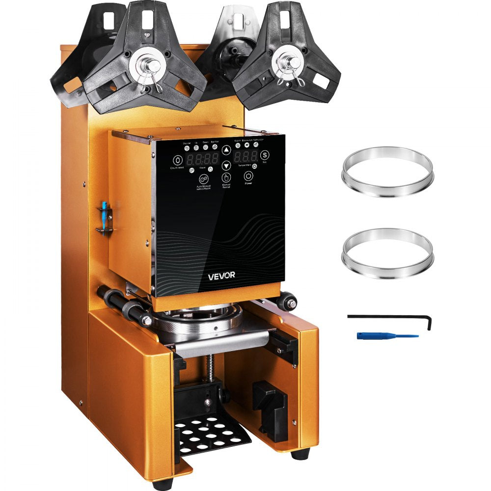 Fully Automatic Sealing Machine Tea Cup Sealer 500-650 Cups/H 190 mm Gold